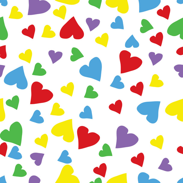 Beautiful seamless pattern with hearts / Seamless pattern can be used for wallpaper, pattern fills, web page background, surface textures, textiles, wrapping paper. - Vetor, Imagem