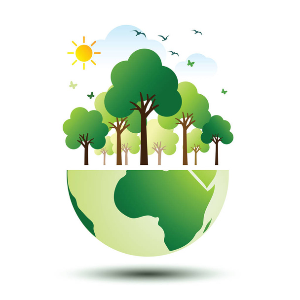 Green eco earth  - Wektor, obraz
