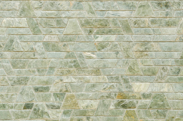 pattern of green slate stone wall surface - Photo, Image