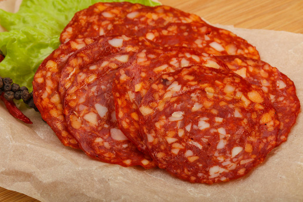 geschnittene Chorizo-Wurst - Foto, Bild