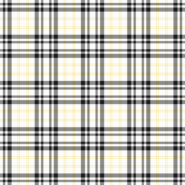 Seamless Black, White, & Yellow Plaid - Photo, Image