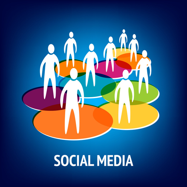 κοινωνική δικτύωση των μέσων ενημέρωσης, - Διάνυσμα, εικόνα