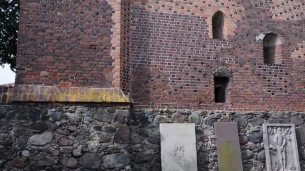 Vár a Német Lovagrend Malbork terület a világ legnagyobb kastélya. Építette a Marienburg, Poroszország, egy formájában egy Ordensburg vár a Német Lovagrend. - Felvétel, videó