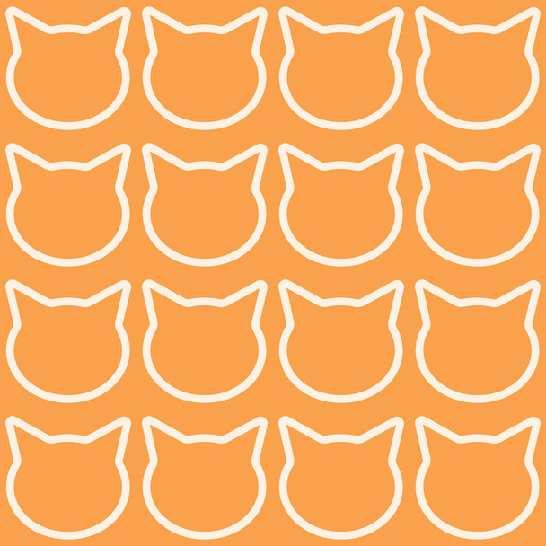 seamless pattern with cat heads - Vector, Image