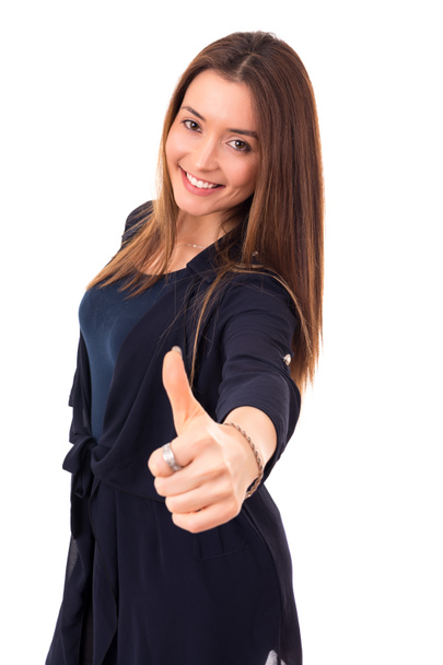 Woman showing thumb up - Photo, image