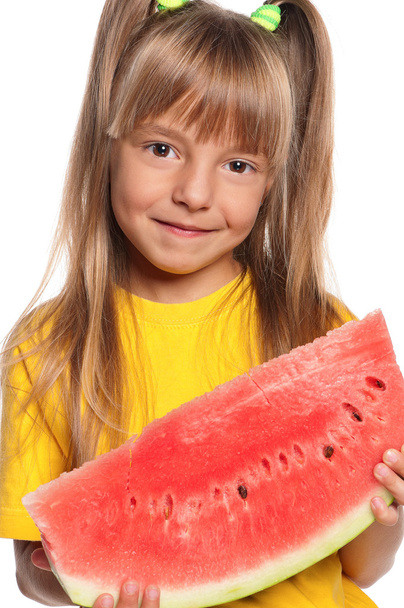 Little girl with watermelon - Photo, image
