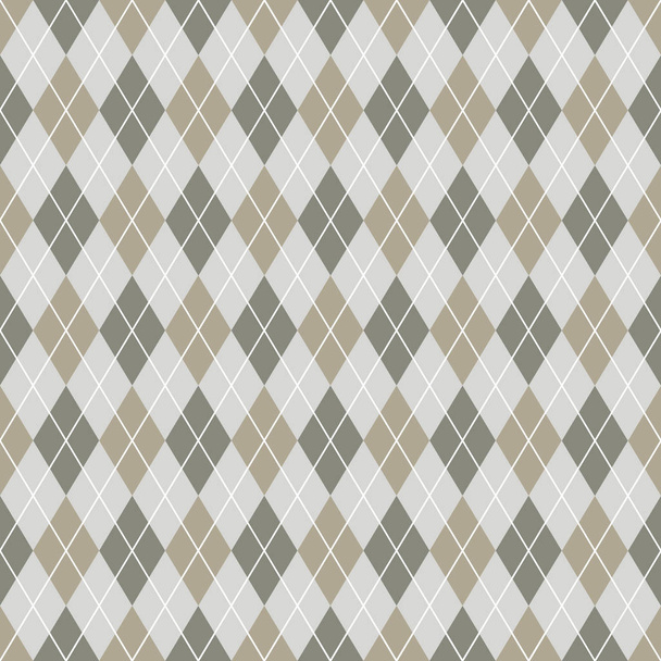 Seamless argyle pattern background. Grey and white pattern. - Vector, Image