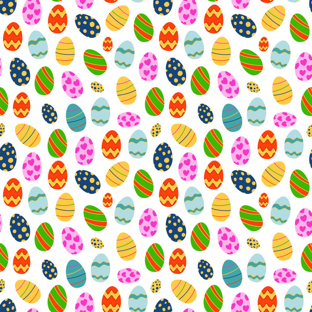 Easter seamless pattern background retro vintage design vector. - Vektor, obrázek