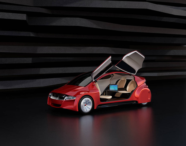 Автономний автомобіль на абстрактному тлі
 - Фото, зображення