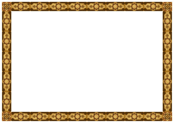 Вишукана дерев'яна рамка з різьбленими орнаментами
  - Фото, зображення