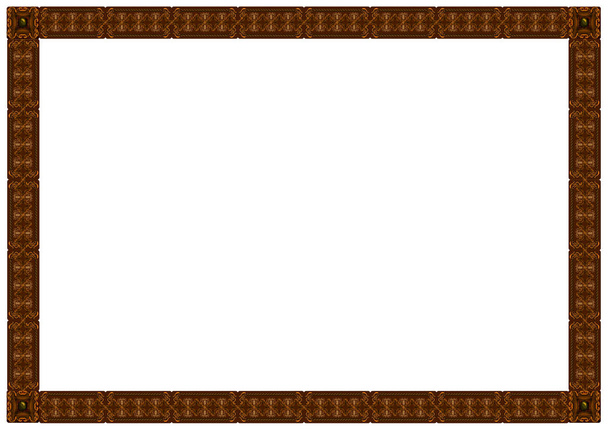 Вишукана дерев'яна рамка з різьбленими орнаментами
  - Фото, зображення