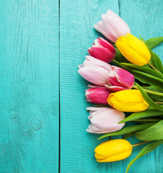 Spring tulips flowers - Zdjęcie, obraz