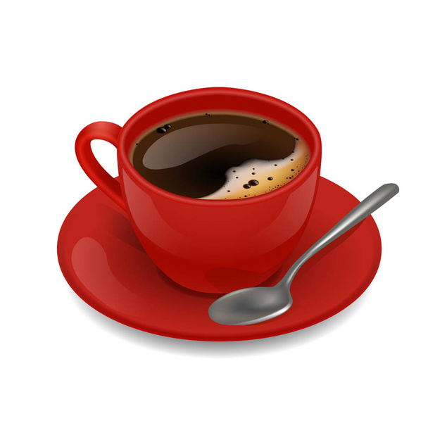 Una tazza di caffè rosso. Illustrazione della clip vettoriale
. - Vettoriali, immagini
