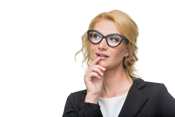 Beautiful business lady in glasses - Foto, afbeelding