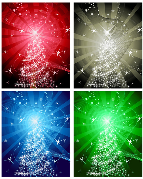 Christmas card set - Vector, Imagen