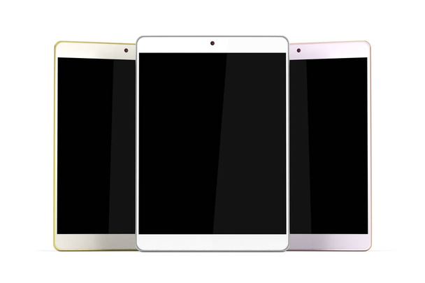 tablet-computers met verschillende kleuren - Foto, afbeelding