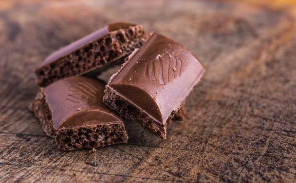 Chocolate bar/ chocolate bar pieces / nut chocolate/ chocolate b - Photo, Image