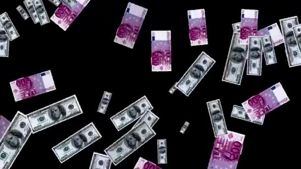 Euro ve dolar para yağmurdan  - Video, Çekim