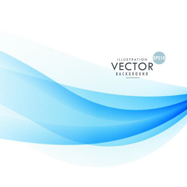 awesome blue wave background design - Vector, Image