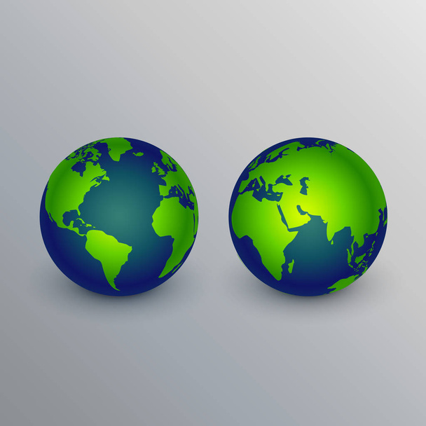 realistic earth icons sign design - Vektör, Görsel