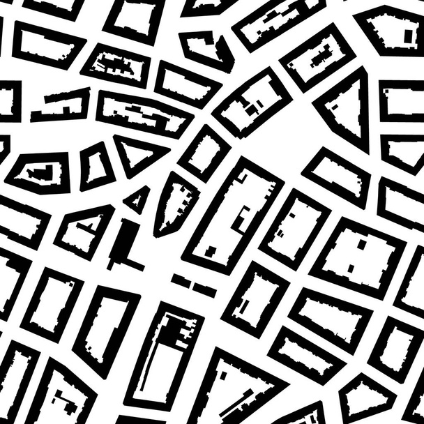 Městské pozadí s mapou, bezešvé pattern - Vektor, obrázek