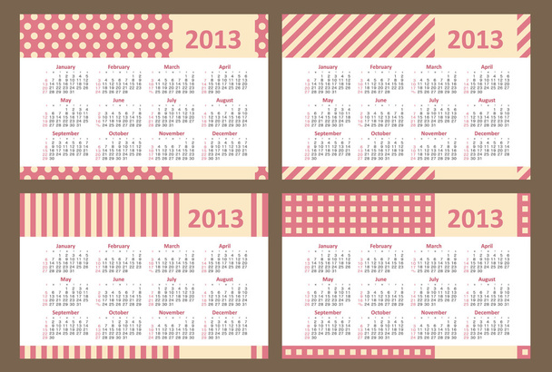 Calendar 2013 pink - Vector, Image