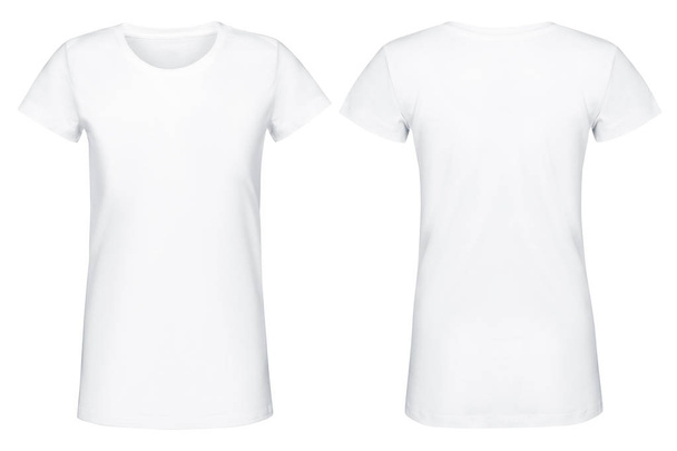 camisa blanca femenina fondo blanco
 - Foto, imagen