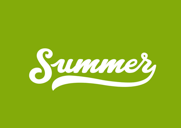 Summer calligraphic text logo vector Lettering composition - Vektor, obrázek