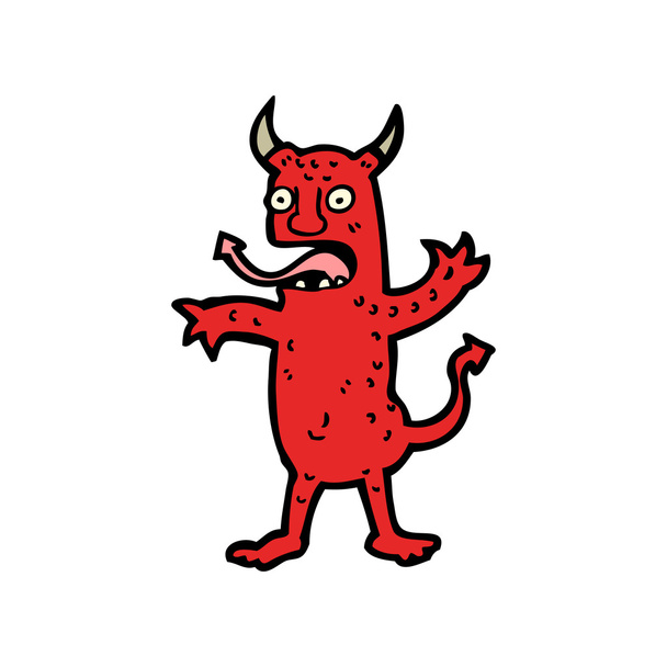 Little devil cartoon - Vector, Image