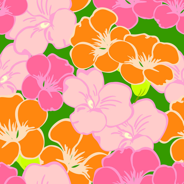 Flowers - seamless pattern - Vektor, obrázek