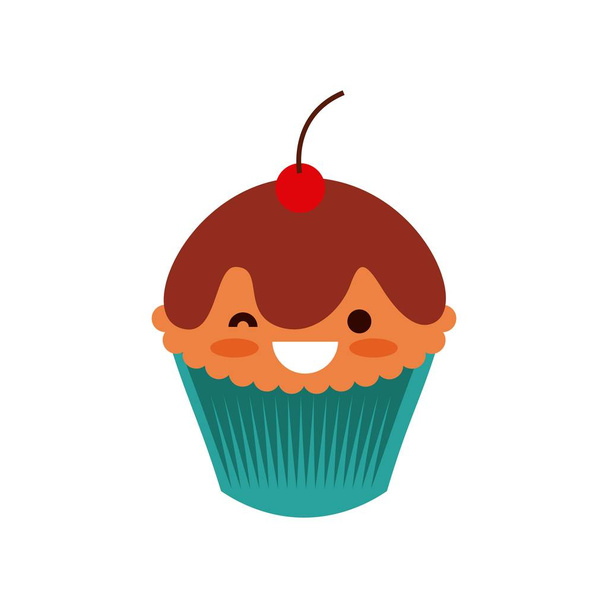 Icône cupcake doux - Vecteur, image