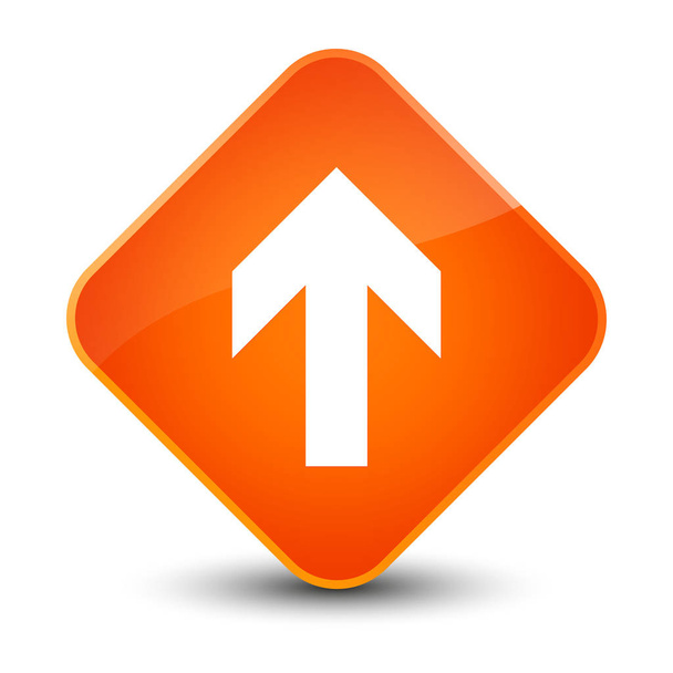 Upload arrow icon elegant orange diamond button - Photo, Image