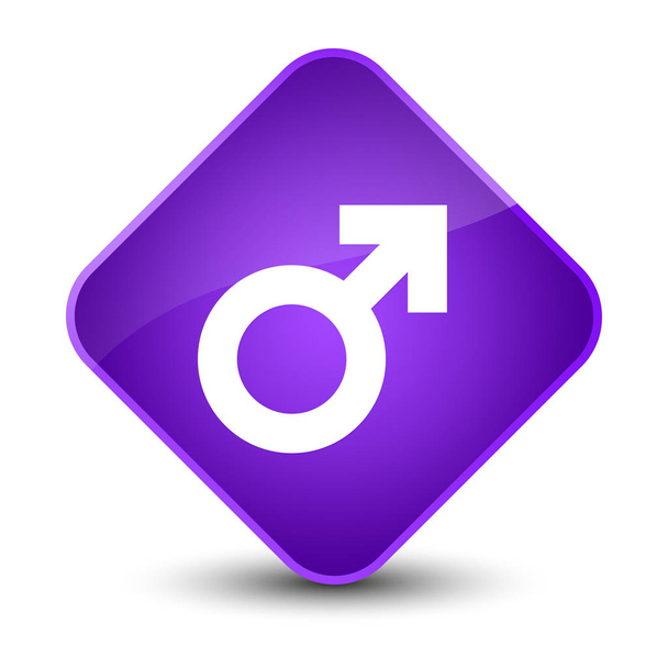 Male sign icon elegant purple diamond button - Φωτογραφία, εικόνα