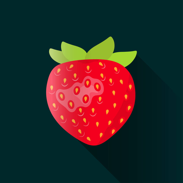 Ikona Red Strawberry - Wektor, obraz