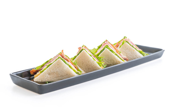 sandwich on white background - Фото, изображение