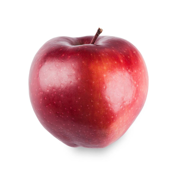 ein reifer frischer roter Apfel isoliert auf weißem Hintergrund - Foto, Bild
