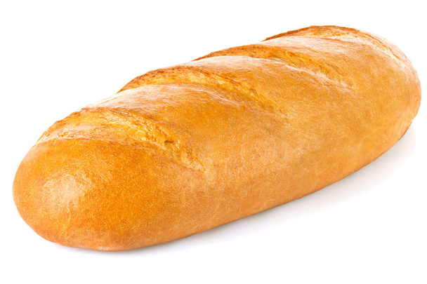 Klasszikus friss kenyeret, elszigetelt fehér background - Fotó, kép