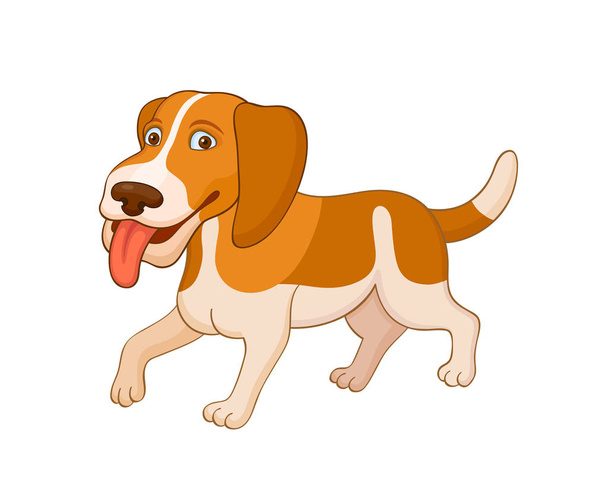 Funny cartoon puppy - ベクター画像