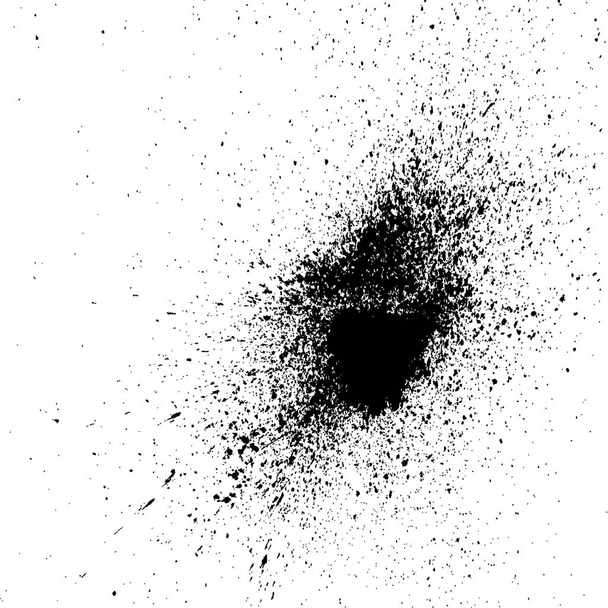 zwarte explosie verf splatter. Kleine druppels, vlekken geïsoleerd op w - Vector, afbeelding