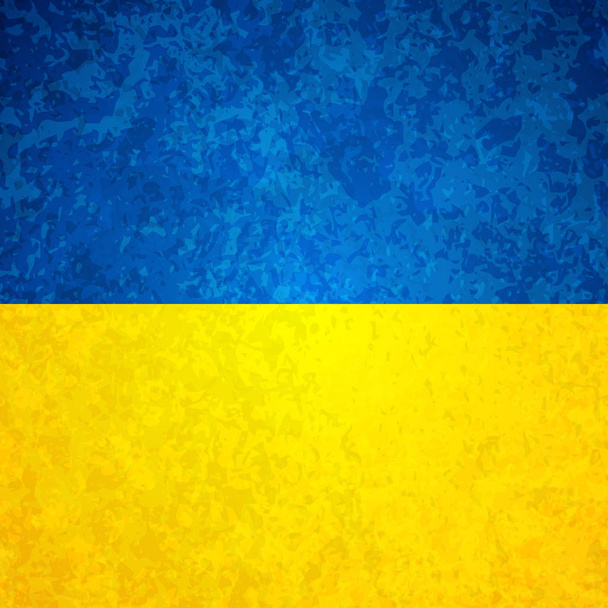 グランジ ウクライナの旗 - ベクター画像