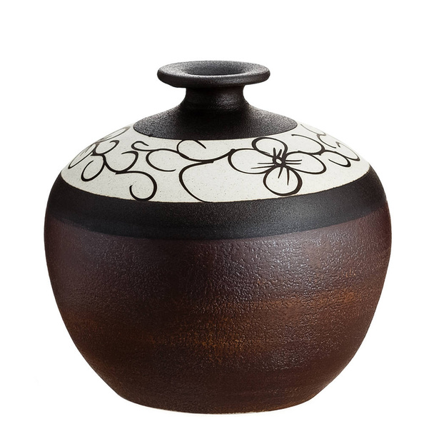 vaso de cerâmica, fundo branco
 - Foto, Imagem
