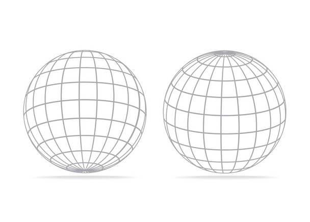 単純なベクトル フラット デザイン地球モデル - ベクター画像