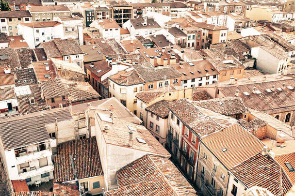 Vista aérea da aldeia espanhola
 - Foto, Imagem