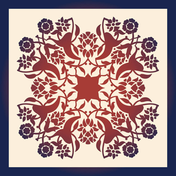 Laser geschnittene florale Arabesken-Ornamentmustervektoren. Schablonenschnitt - Vektor, Bild