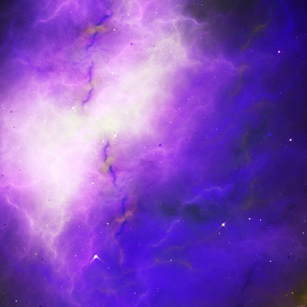 Μοβ φράκταλ νεφέλωμα με αστέρια, ψηφιακά έργα τέχνης για δημιουργική Γραφιστικής - Φωτογραφία, εικόνα