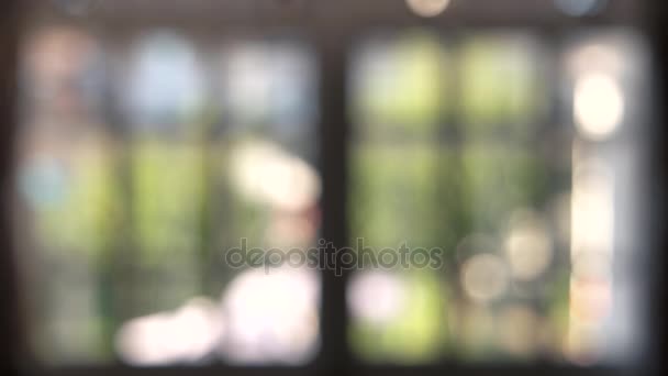 Blurry windows indoor. - Footage, Video