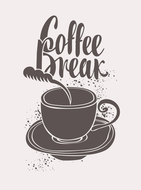 банер з чашкою кави і написом
 - Вектор, зображення