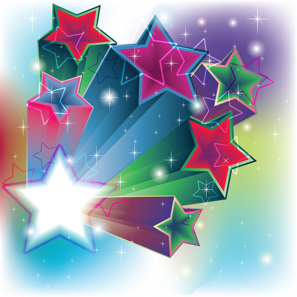 Estrellas estrude para un fondo de tarjeta de energía
 - Vector, Imagen