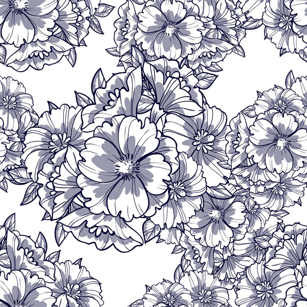Seamless flower pattern - Vettoriali, immagini