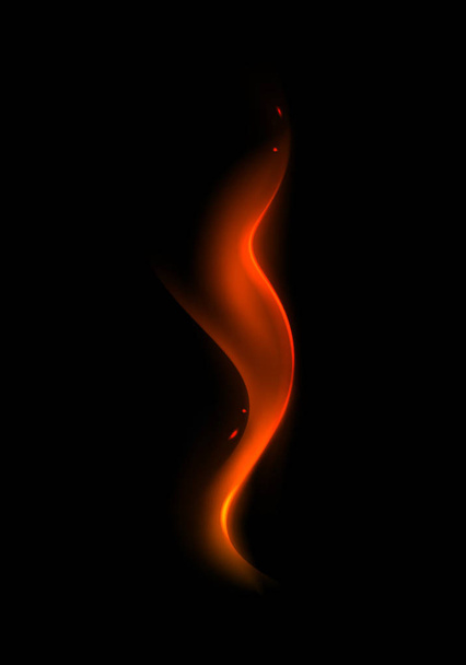 抽象的な赤い炎の背景に - ベクター画像